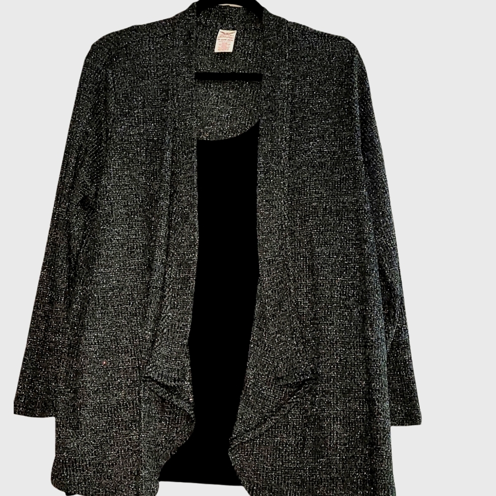 Glittery Gray Cardigan